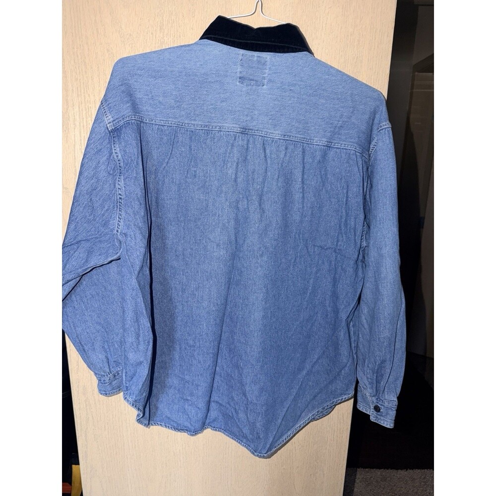 Quizz Woman Shirt Womens Sz 18 XL Blue Denim Teacher Teddy Bear Embroidered Top - Picture 6 of 8